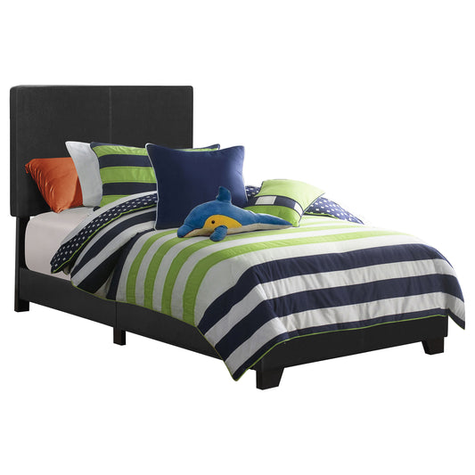 Dorian Upholstered Twin Panel Bed Black