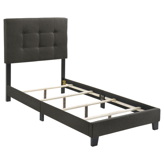 Mapes Upholstered Twin Panel Bed Charcoal