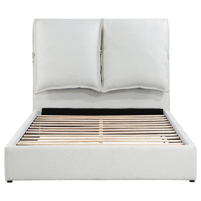 Gwendoline Upholstered Eastern King Panel Bed White