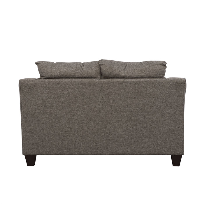 Salizar Upholstered Flared Arm Loveseat Charcoal Grey