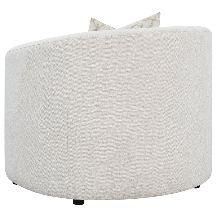 Rainn Boucle Upholstered Sloped Arm Accent Chair Latte