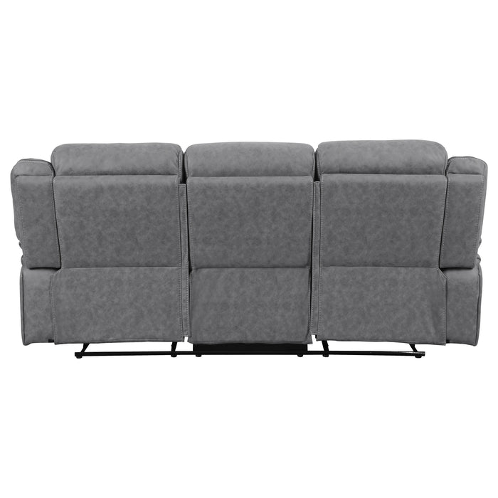 Higgins Upholstered Motion Reclining Sofa Grey