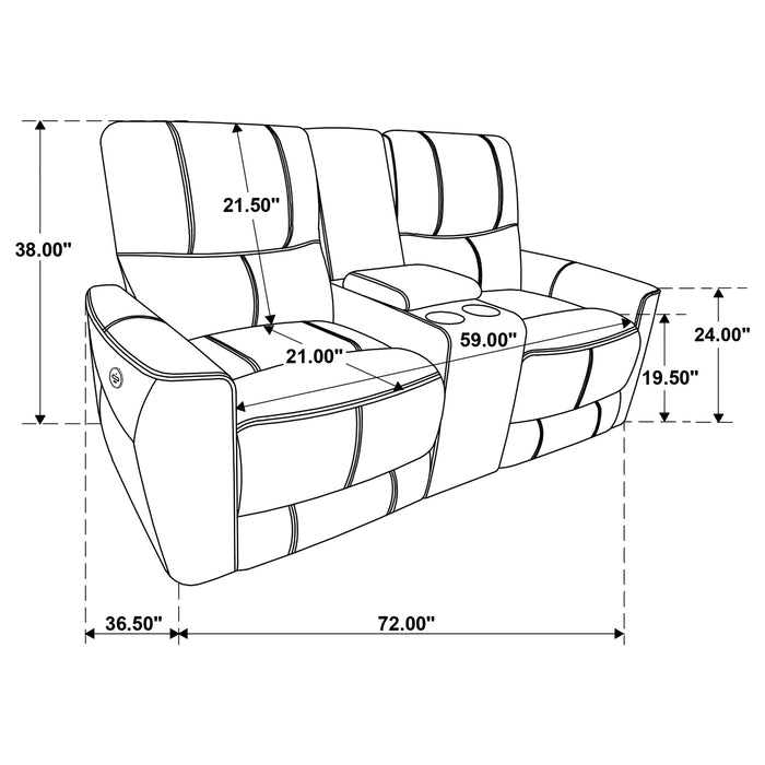 Greenfield 3-piece Power Reclining Sofa Set Dove Grey