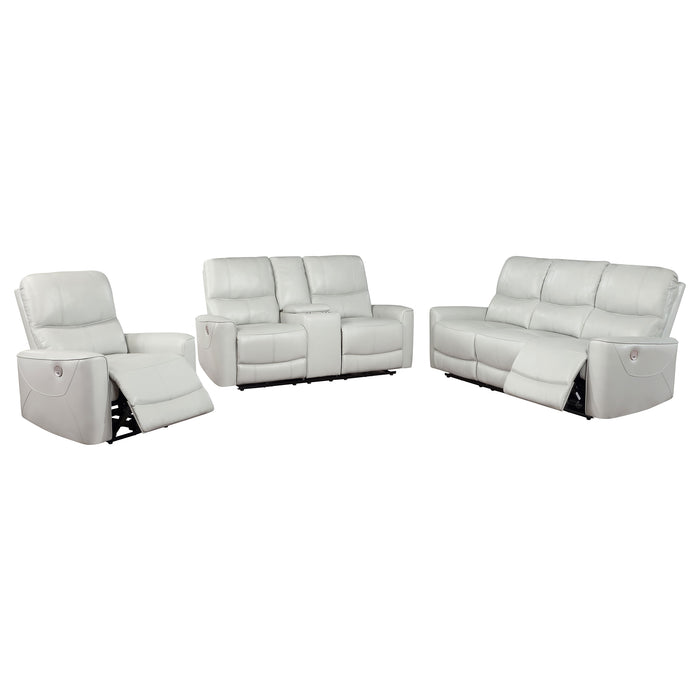 Greenfield 3-piece Power Reclining Sofa Set Dove Grey