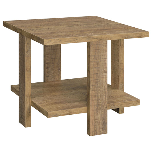 Dawn Square Engineered Wood End Table Mango Brown