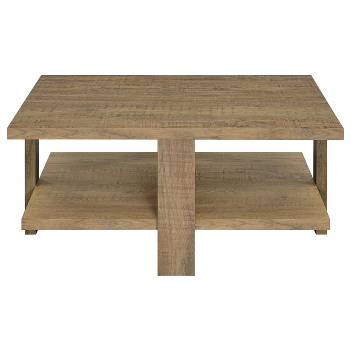 Dawn Square Engineered Wood Coffee Table Mango Brown