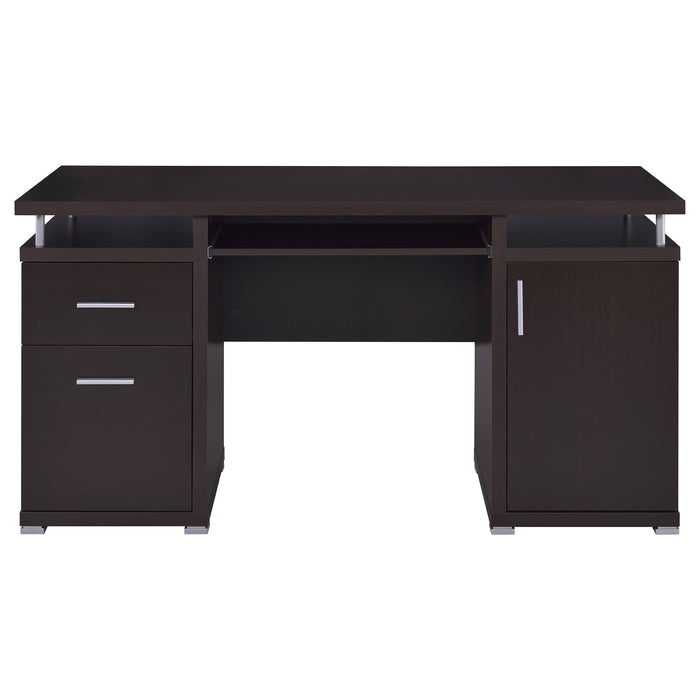 Tracy 55-inch 2-drawer Office Computer Desk Cappuccino