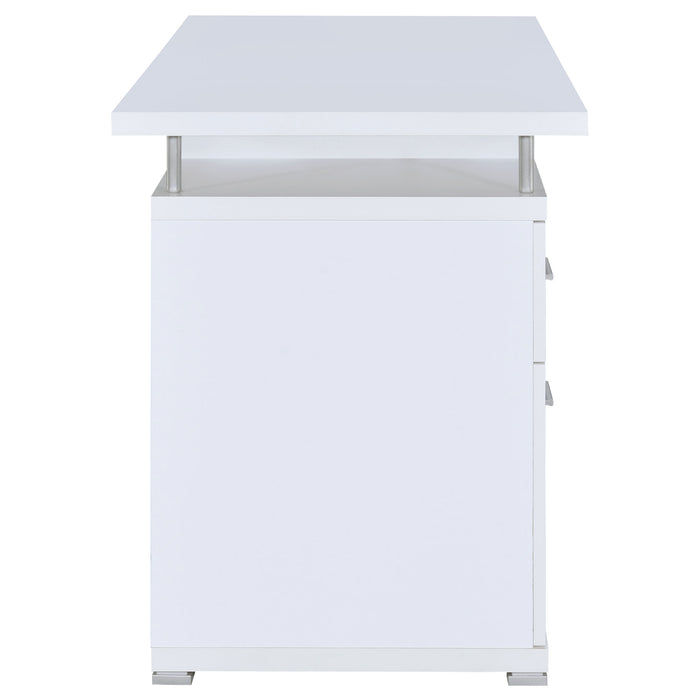 Tracy 55-inch 2-drawer Office Computer Desk White