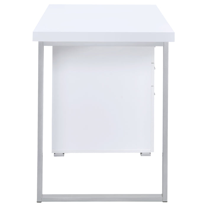 Brennan 47-inch 3-drawer Office Computer Desk White