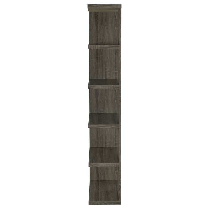 Harrison 71-inch 5-shelf Bookshelf Weathered Grey