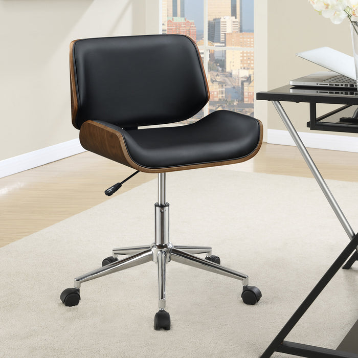 Addington Upholstered Adjustable Office Desk Chair Black