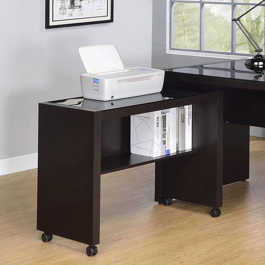 Skeena 35-inch Home Office Mobile Return Desk Cappuccino