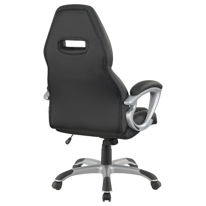 Bruce Upholstered Adjustable Home Office Desk Chair Black