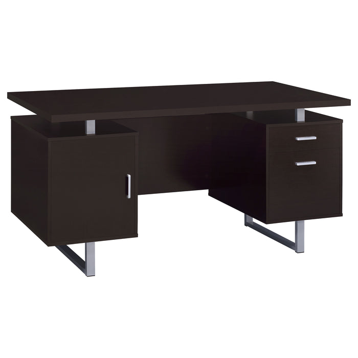 Lawtey 60-inch 2-drawer Office Computer Desk Cappuccino