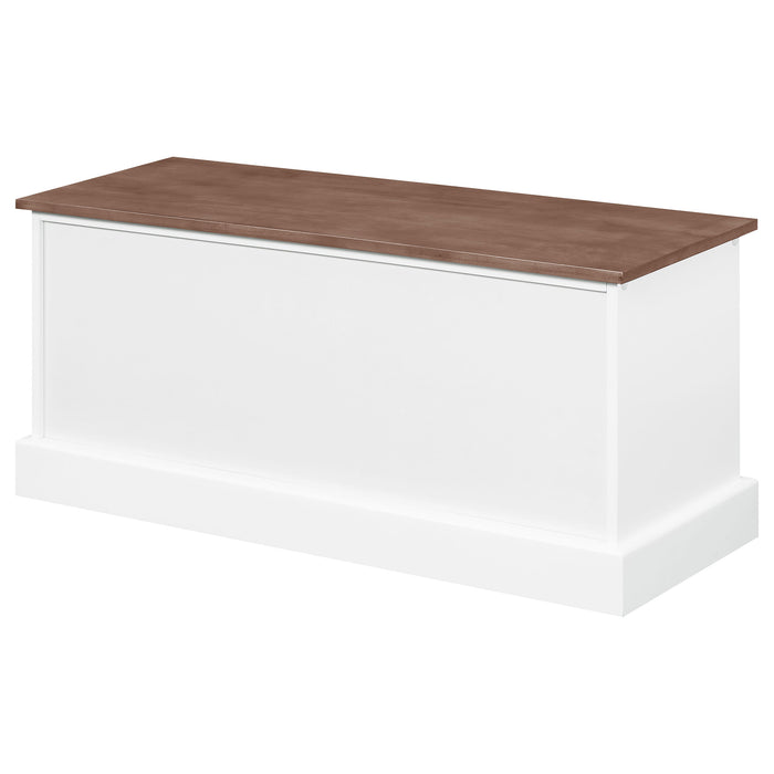 Alma 3-drawer Storage Bench Weathered Brown and White