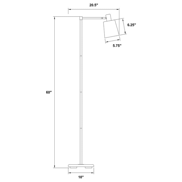 Rhapsody 60-inch Metal Adjustable Task Floor Lamp Black