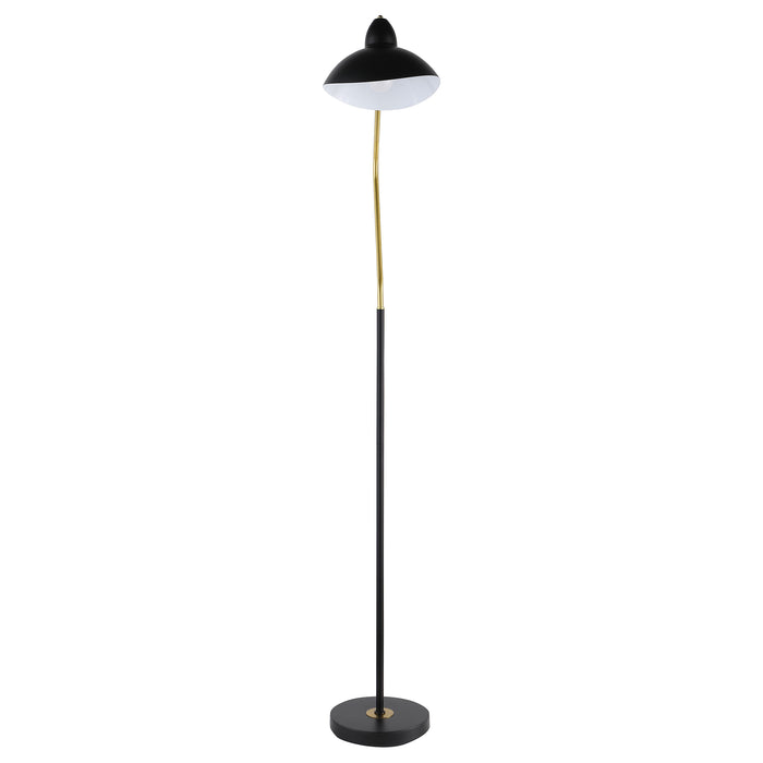 Lucien 69-inch Dome Shade Metal Task Floor Lamp Black