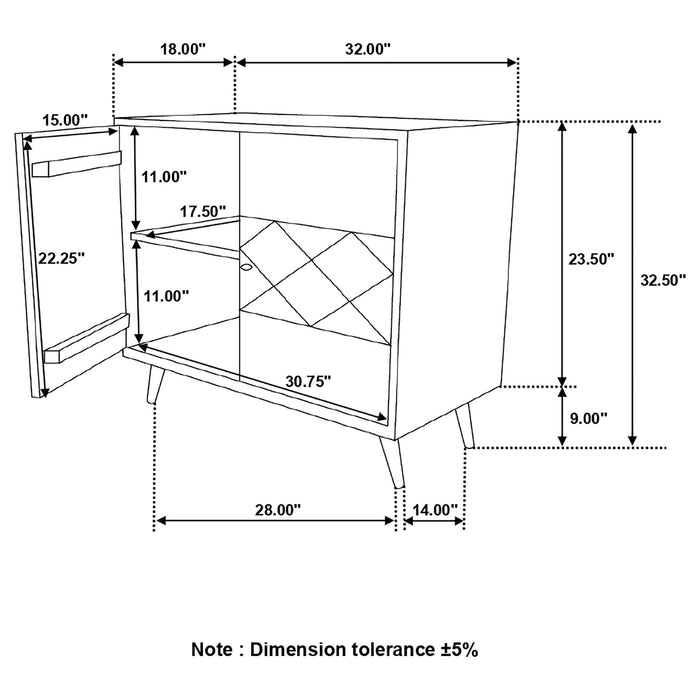 Alyssum 2-door Mango Wood Accent Cabinet Natural